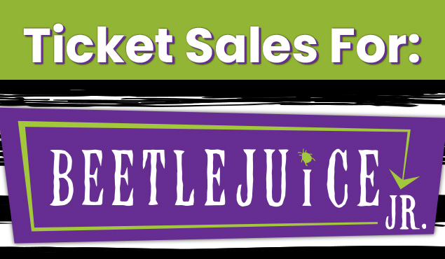 Ticket Sales art for Wilmette Children's Theater production of Beetlejuice Jr