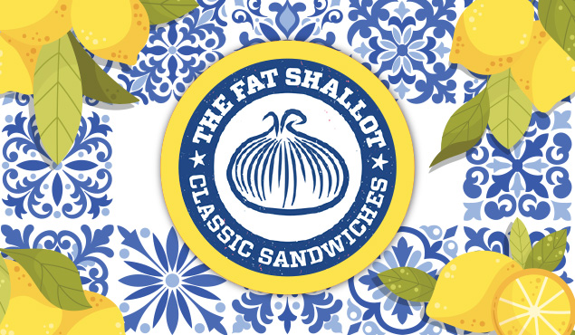 Fat Shallot special event art, Mediterranean Feast at Gillson Beach