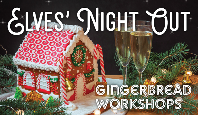 Adult Gingerbread House Workshops event art