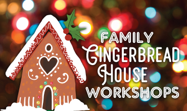 Family Gingerbread House Workshops event art