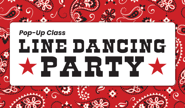 pop-up Line Dancing Party event art