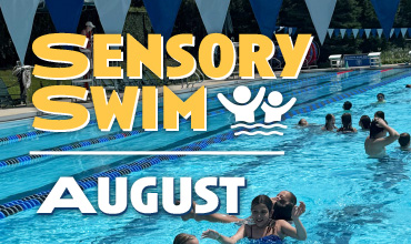 Sensory Swim event art - August