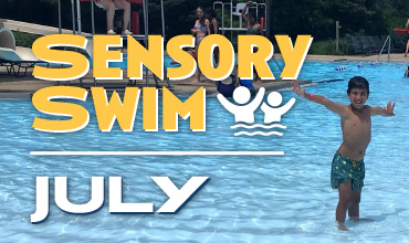 Sensory Swim event art - July