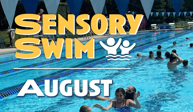 Sensory Swim event art - August