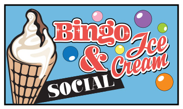 Bingo & Ice Cream Social event art