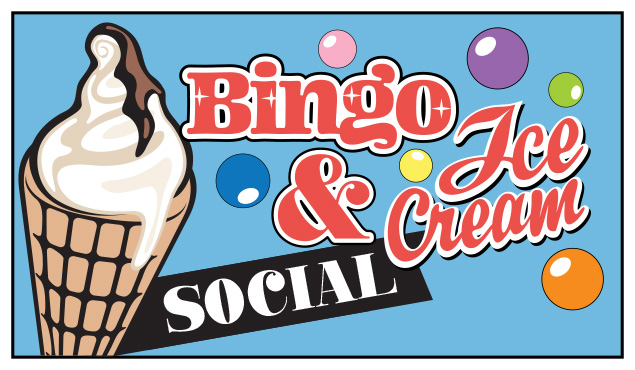 Bingo & Ice Cream Social event art