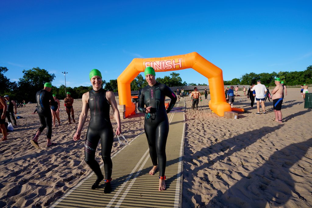 Wilmette Open Water (WOW) swim 2026, Gillson beach, Wilmette Illinois