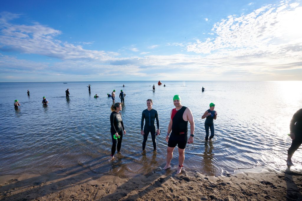 Wilmette Open Water (WOW) swim 2026, Gillson beach, Wilmette Illinois