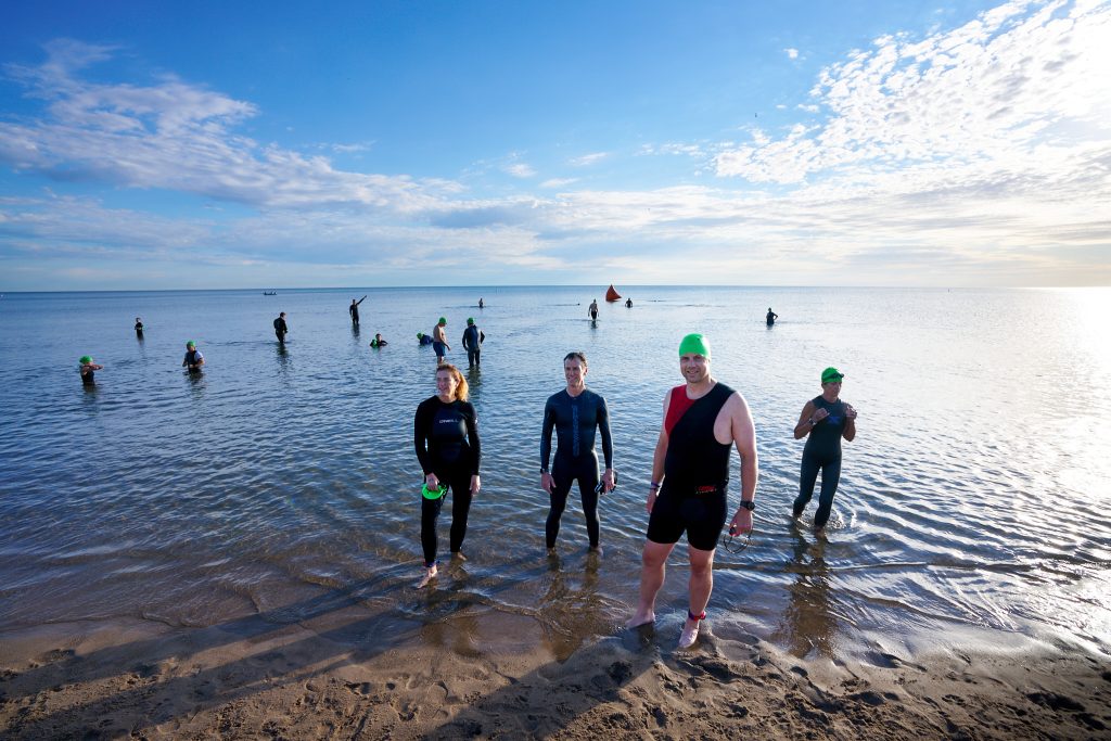 Wilmette Open Water (WOW) swim 2026, Gillson beach, Wilmette Illinois
