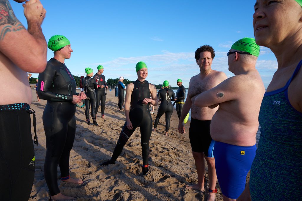 Wilmette Open Water (WOW) swim 2026, Gillson beach, Wilmette Illinois