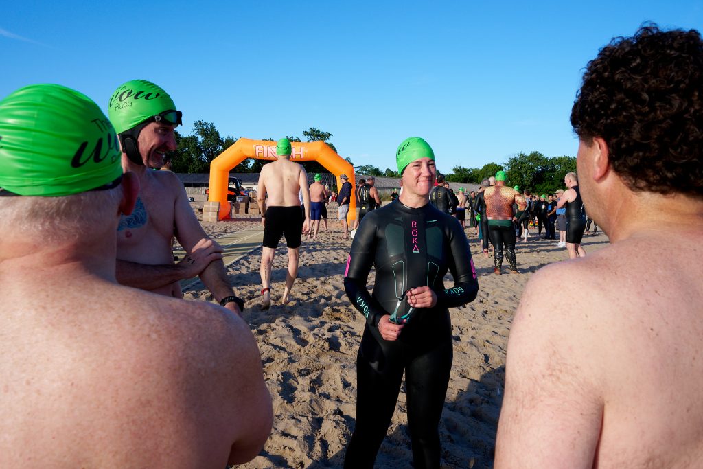 Wilmette Open Water (WOW) swim 2026, Gillson beach, Wilmette Illinois