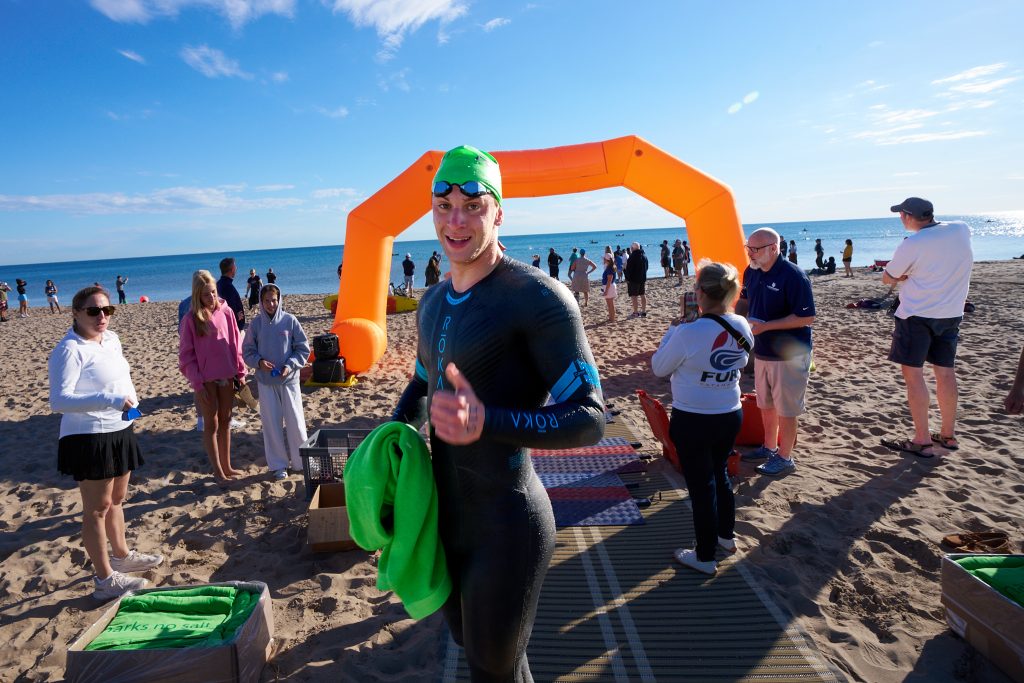 Wilmette Open Water (WOW) swim 2026, Gillson beach, Wilmette Illinois