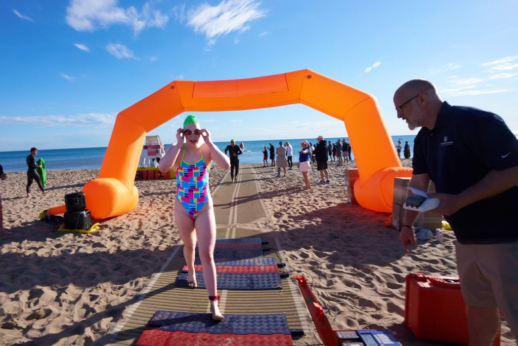Wilmette Open Water (WOW) swim 2026, Gillson beach, Wilmette Illinois