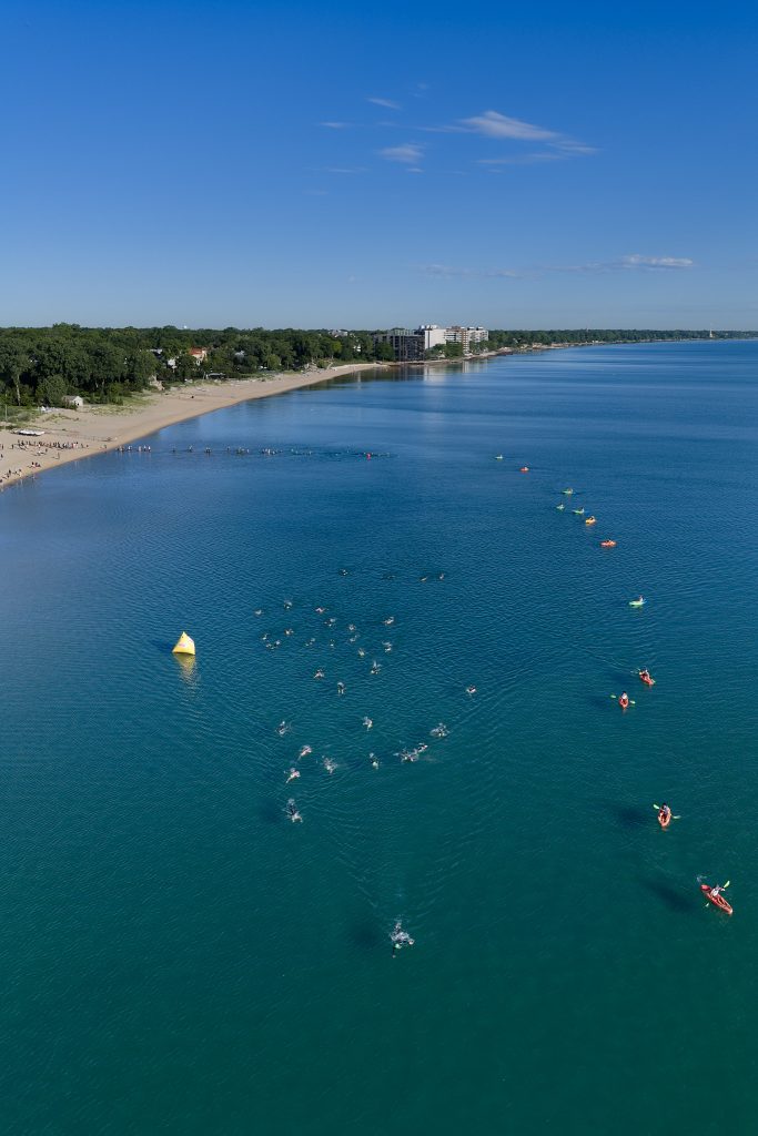 Wilmette Open Water (WOW) swim 2026, Gillson beach, Wilmette Illinois