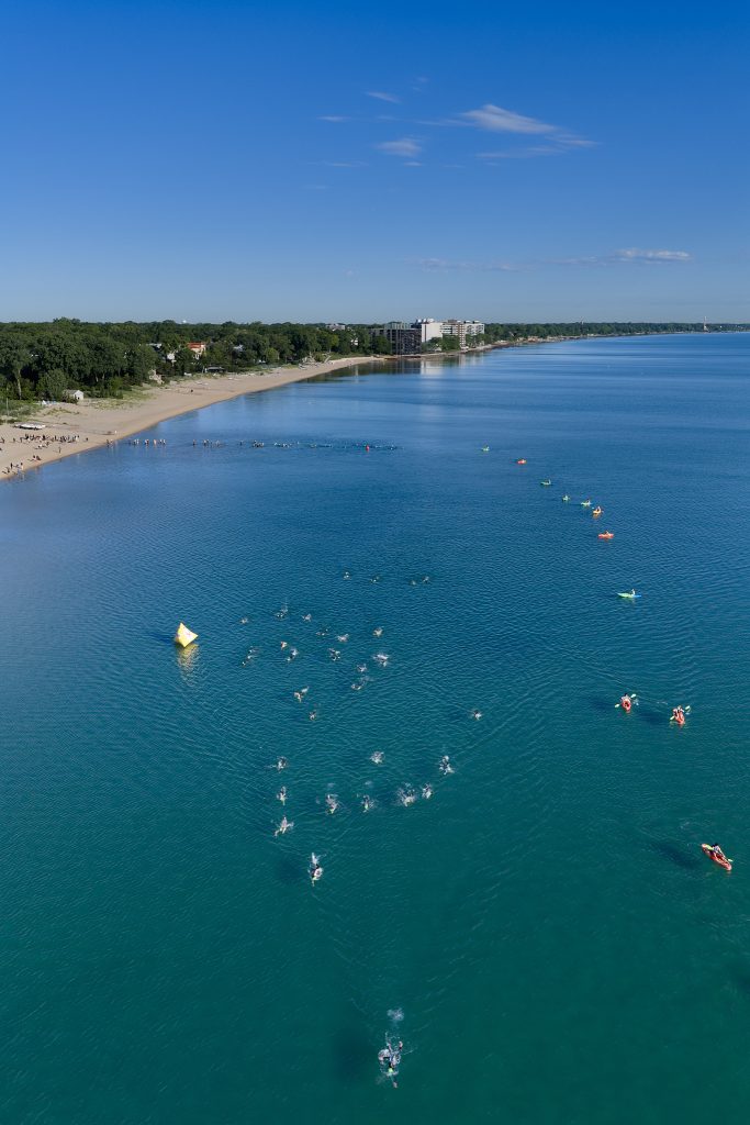 Wilmette Open Water (WOW) swim 2026, Gillson beach, Wilmette Illinois