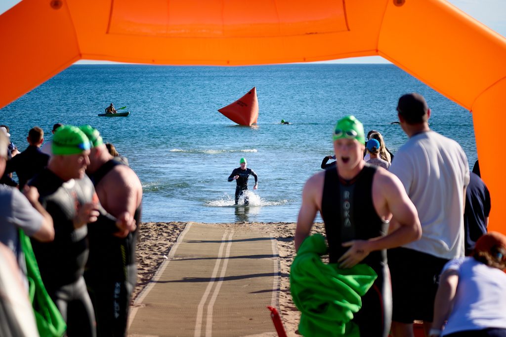 Wilmette Open Water (WOW) swim 2026, Gillson beach, Wilmette Illinois