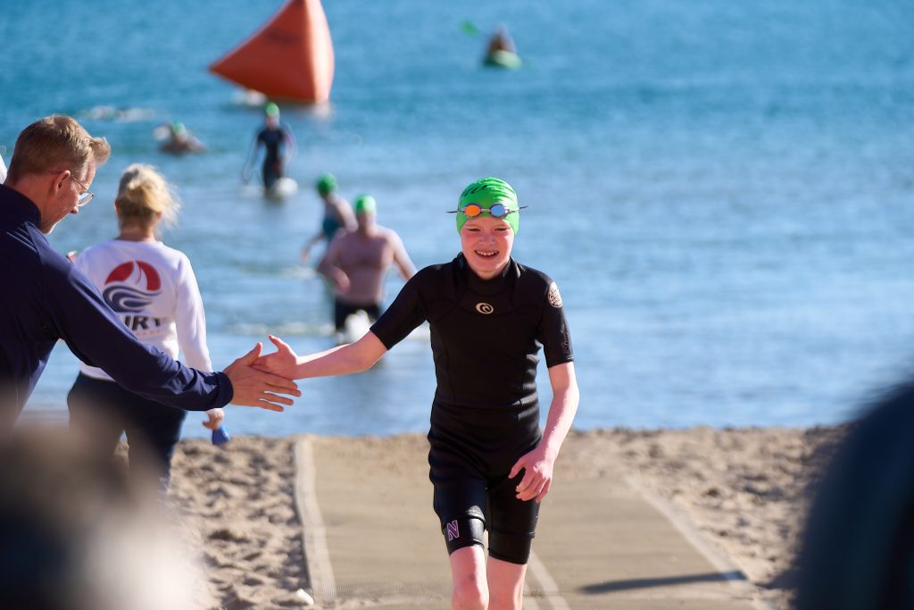 Wilmette Open Water (WOW) swim 2026, Gillson beach, Wilmette Illinois