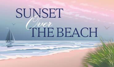 Sunset over the beach event art