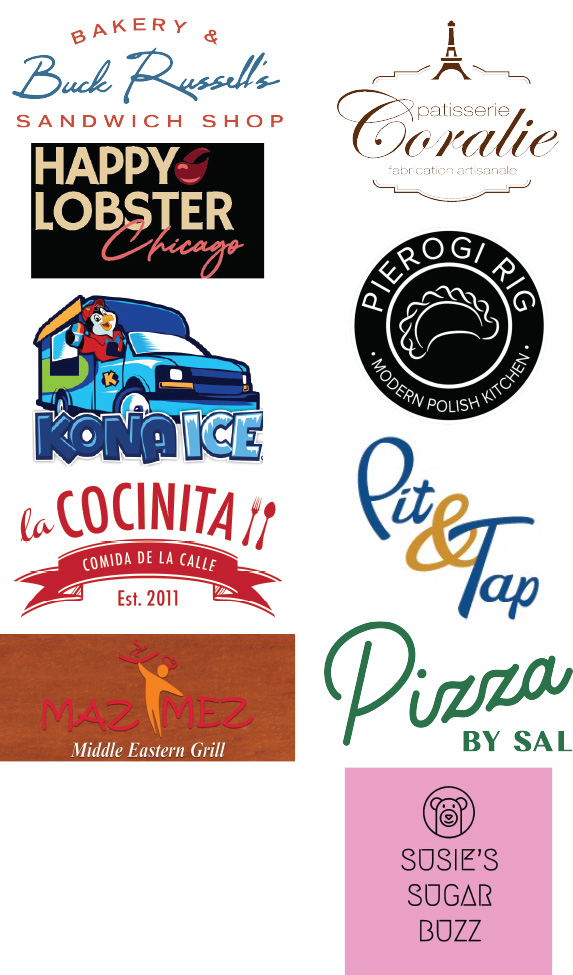 Wilmette Block Party 2026 Food Vendor Logos as of July 23