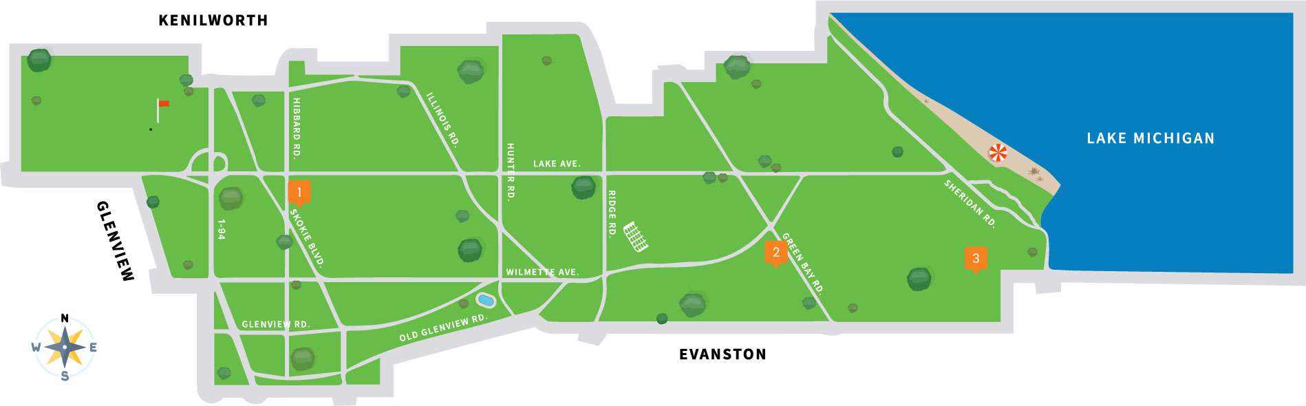 Map of Nature Play areas